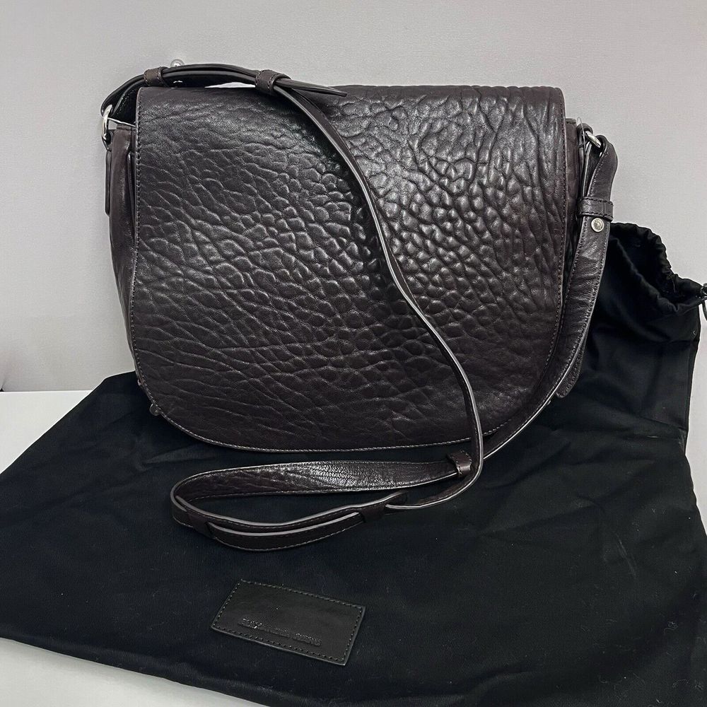 Alexander‎ Wang Leather Studded Shoulder Bag Purse NWT $780.00 Brown Large